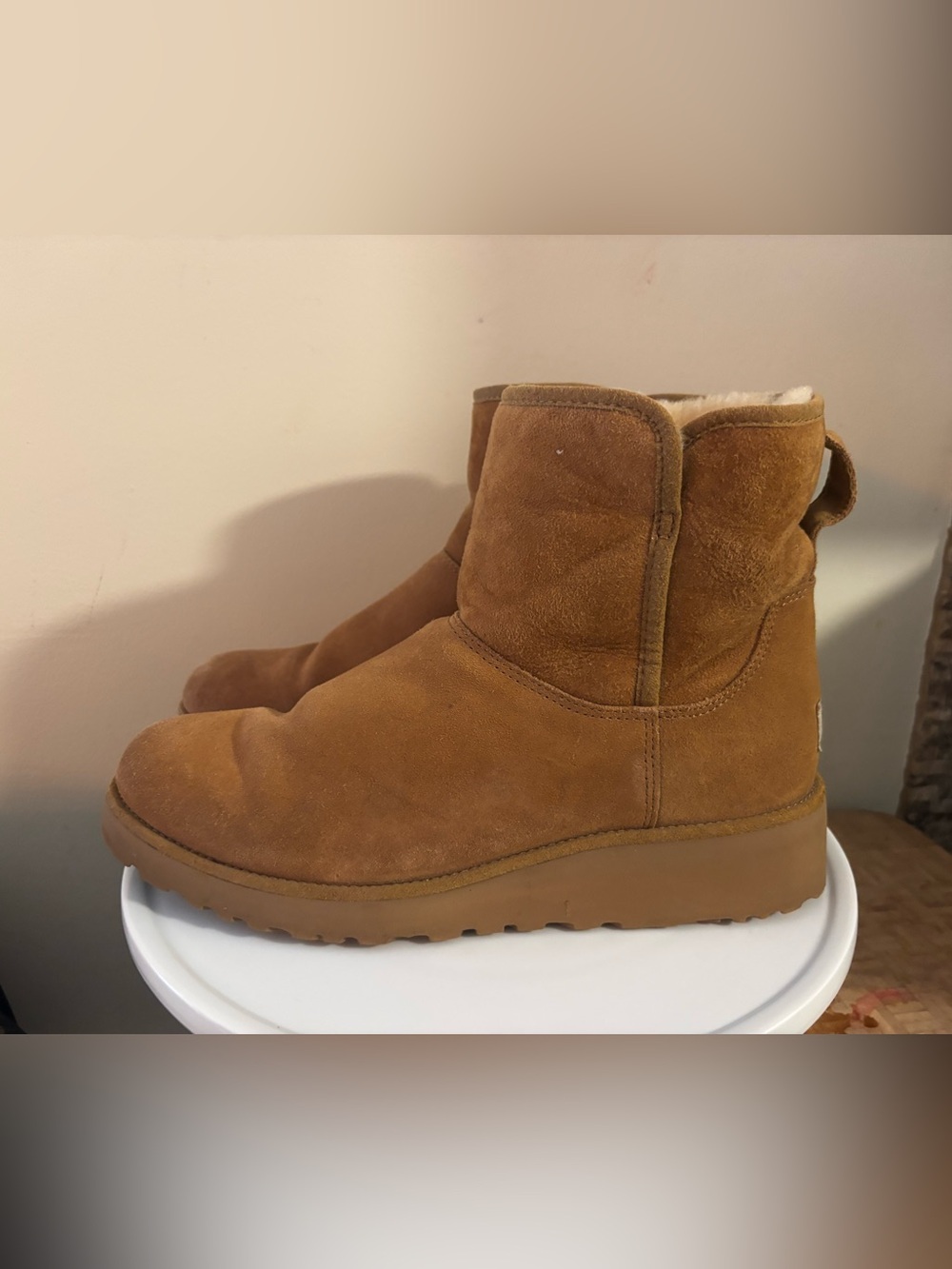 Women's Ugg Shearling Ankle Boot in Chestnut